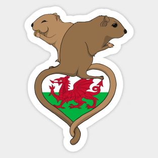 Gerbil Wales (light) Sticker